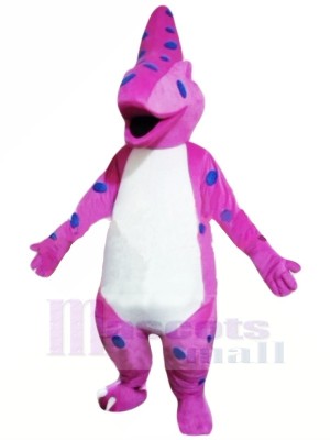 Purple Dinosaur Mascot Costume cartoon