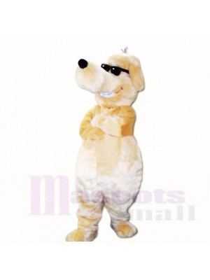 Smiling Sunglasses Dog Mascot Costumes Cartoon