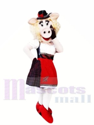 Fashionable Pig Mascot Costumes 