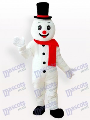 Christmas Xmas Snow Man With Hat Mascot Costume