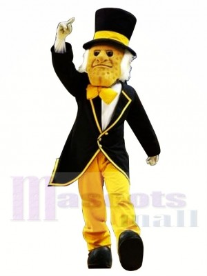 Gentleman with Hat Mascot Costume