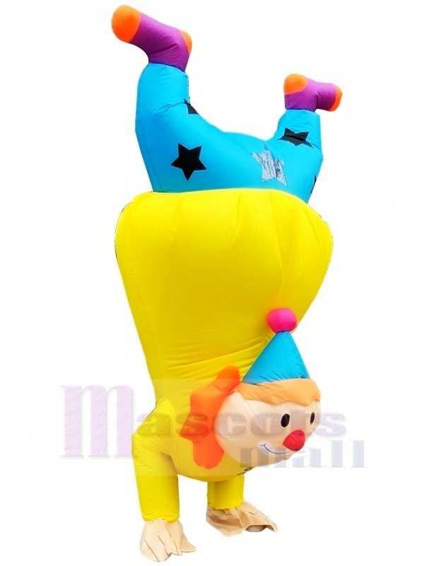 Funny Upside-down Handstand Clown Buffon Inflatable Mascot Costumes Cartoon