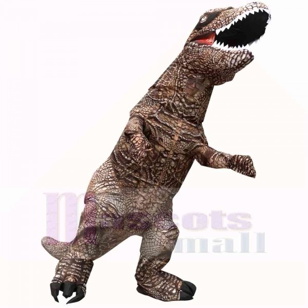 Dark Brown Tyrannosaurus T-Rex Dinosaur Inflatable Costume Halloween Xmas for Adult