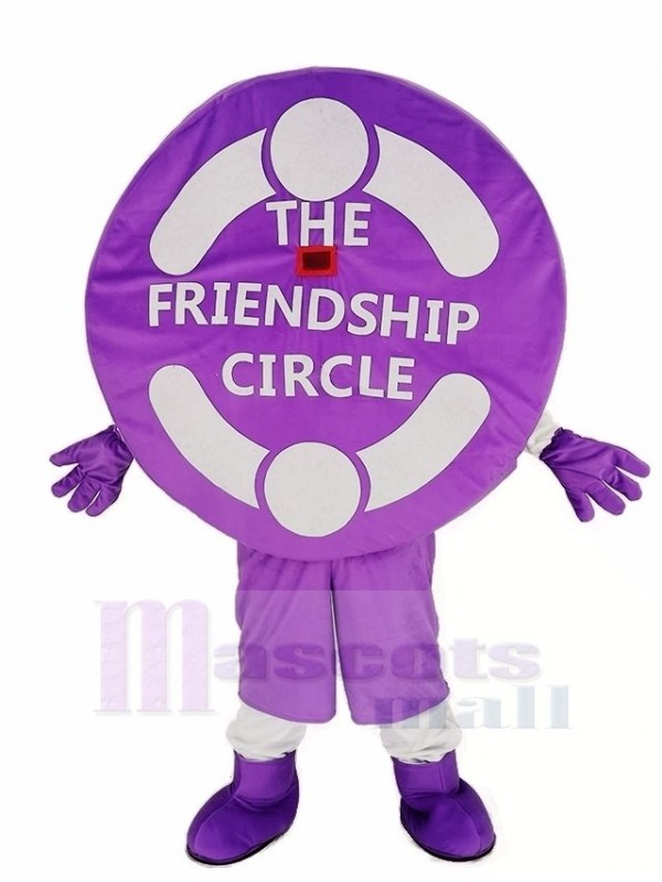 Realistic New Friendly Purple Friendship Circle Mascot Costume Cartoon