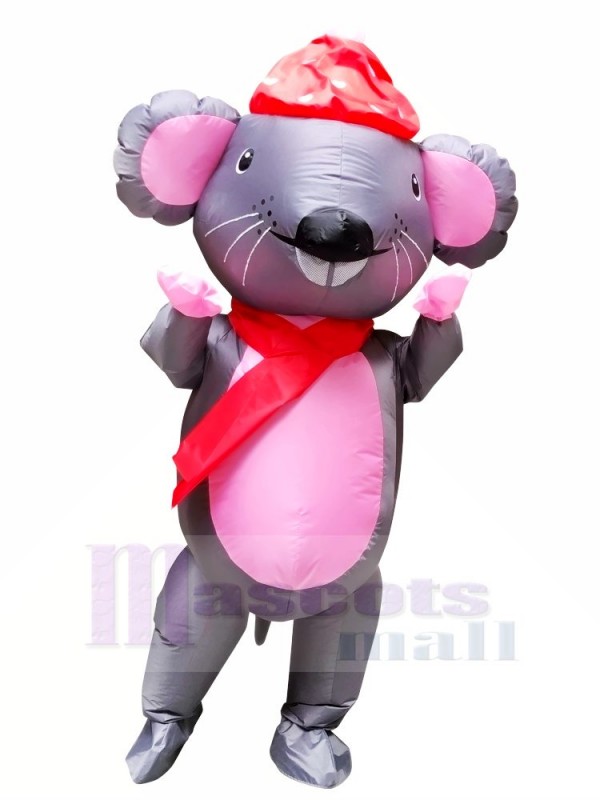 Mr. Mouse with Red Hat Inflatable Mascot Costumes Cartoon