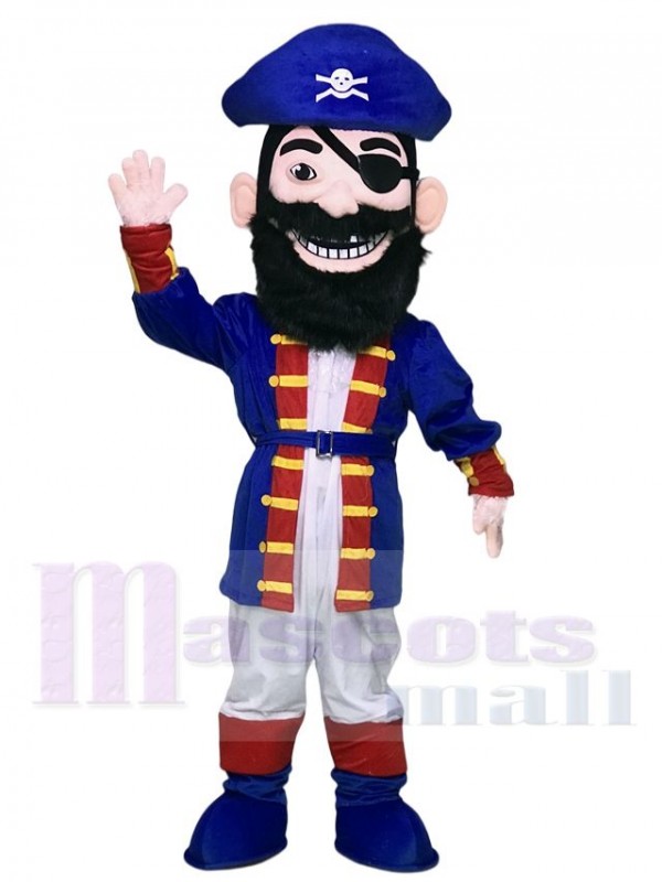 New Redbeard Pirate in Blue Mascot Costumes