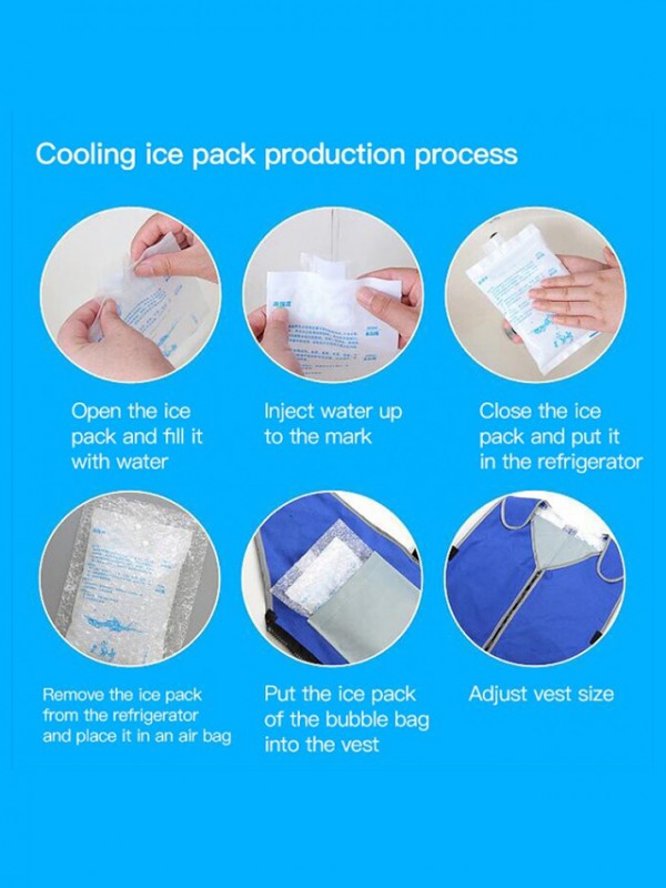 Cooling Vest Cooling System with 20 Ice Packs for Mascot Costume