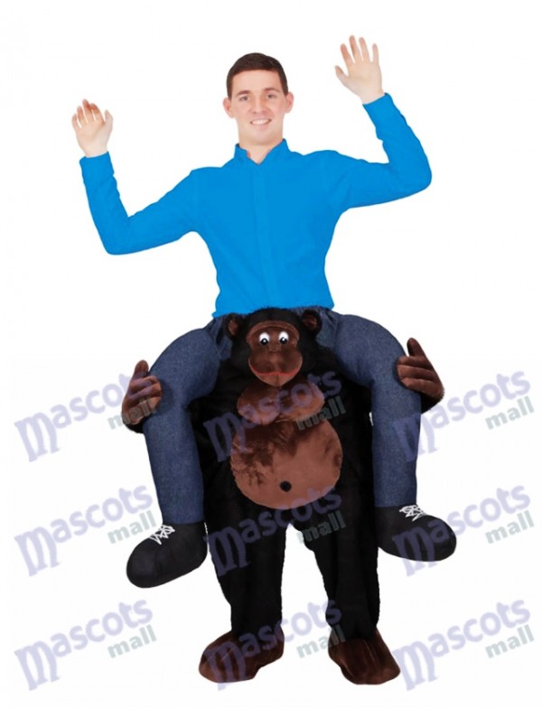 Riding on Shoulder Gorilla Carry Me on Mascot Costume Piggy Back Ride Outfit