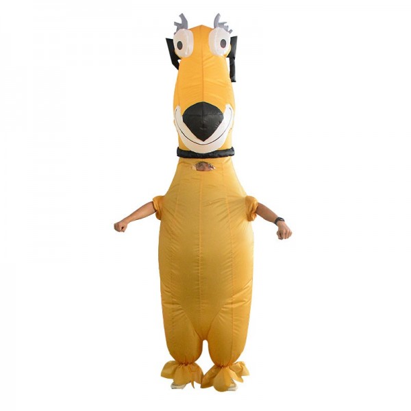 Funny Yellow Dog Inflatable Costume Halloween Christmas Costume for Adult