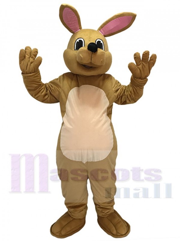 Cute Tan Kangaroo Mascot Costume