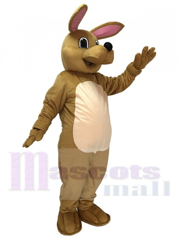 Cute Tan Kangaroo Mascot Costume