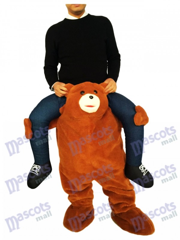 Piggyback Brown Bear Carry Me Ride on Teddy Bear Mascot Costume