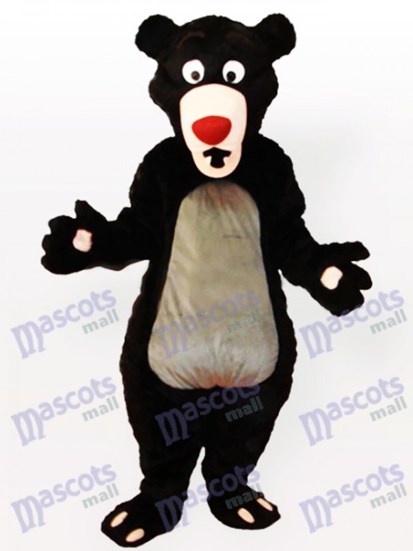 Obese Cartoon Moon Bear Adult Mascot Costume