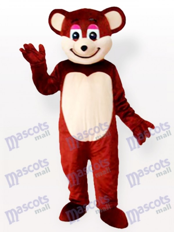 Smiling Brown Bear Animal Mascot Costume