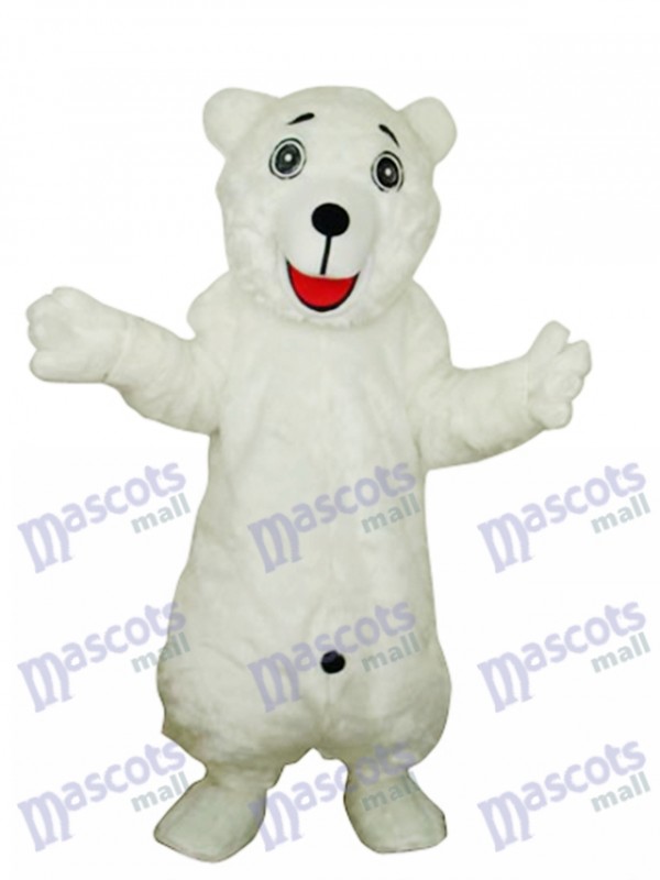 White Polar Bear Adult Mascot Costume