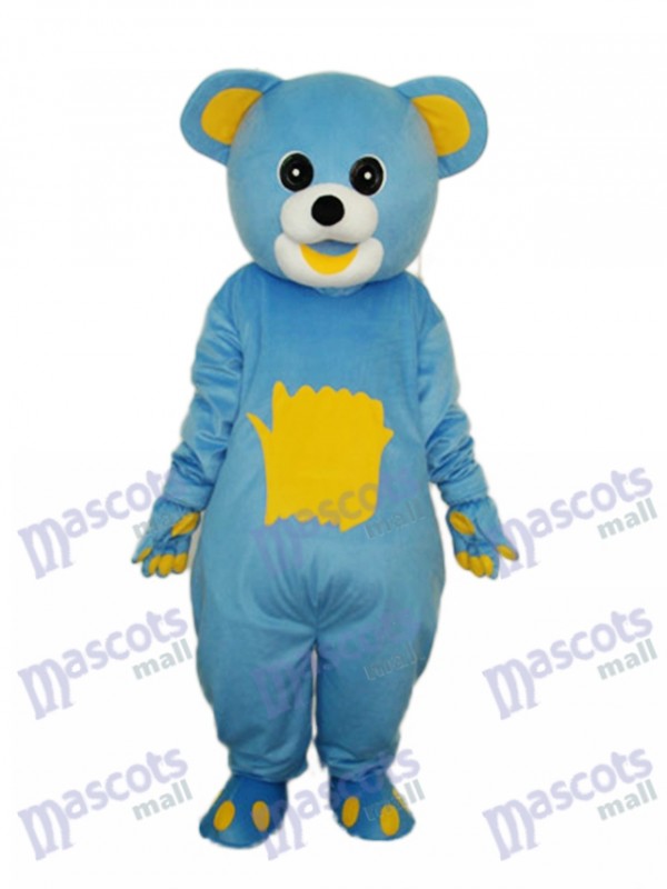 Yellow Belly Blue Bear Mascot Adult Costume