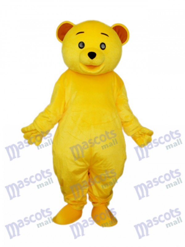 Yellow Teddy Bear Mascot Adult Costume