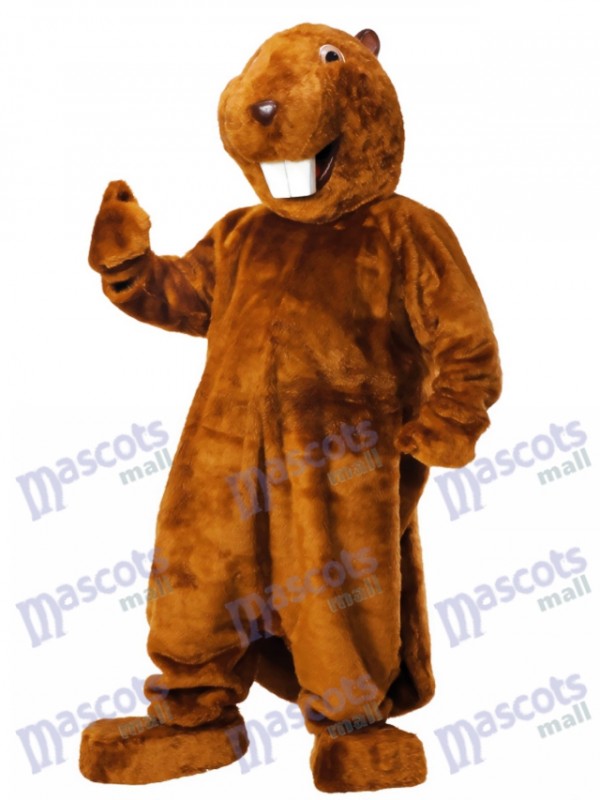 Brown Beaver Mascot Costume