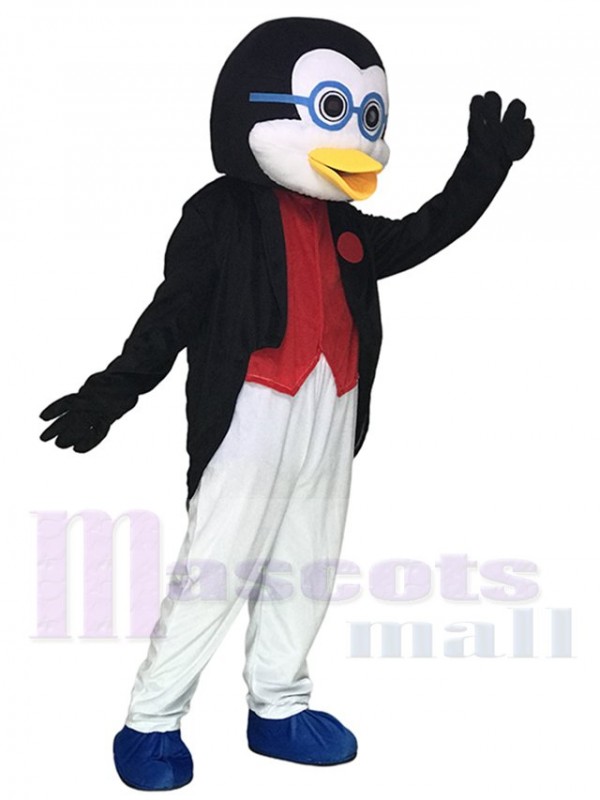 Doctor Penguin in Tuxedo Adult Mascot Costume