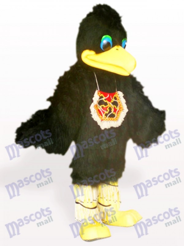 Black Hair Bird Animal Adult Mascot Costume
