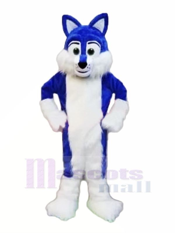 Blue Furry Husky Mascot Costumes Animal