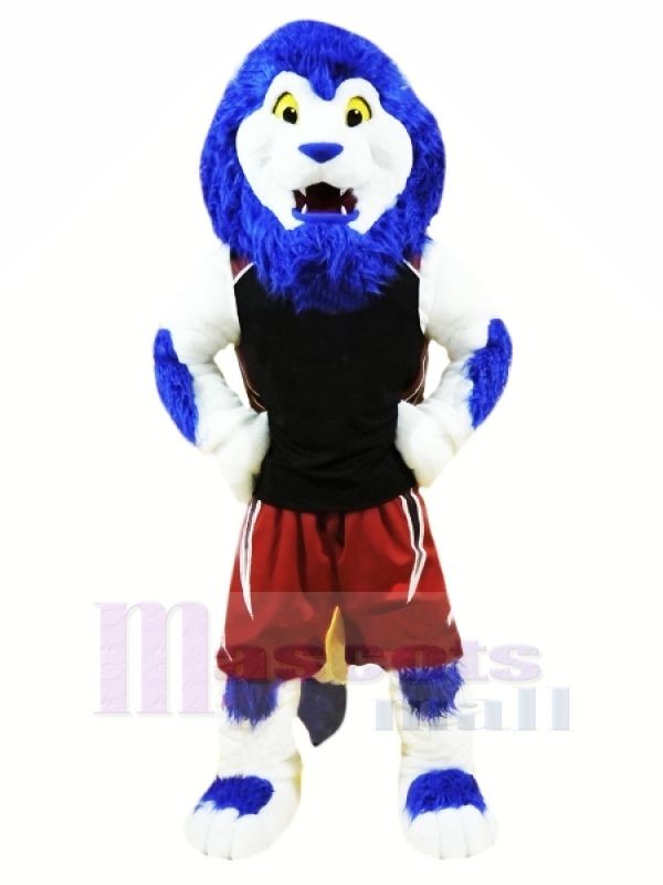 Blue Sport Lion Mascot Costumes Animal