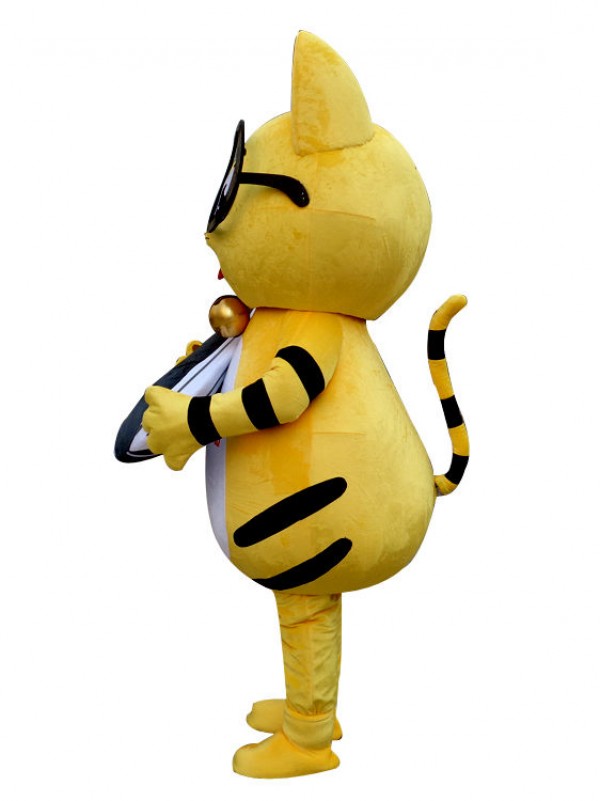 Yellow Cat Mascot Adult Costume