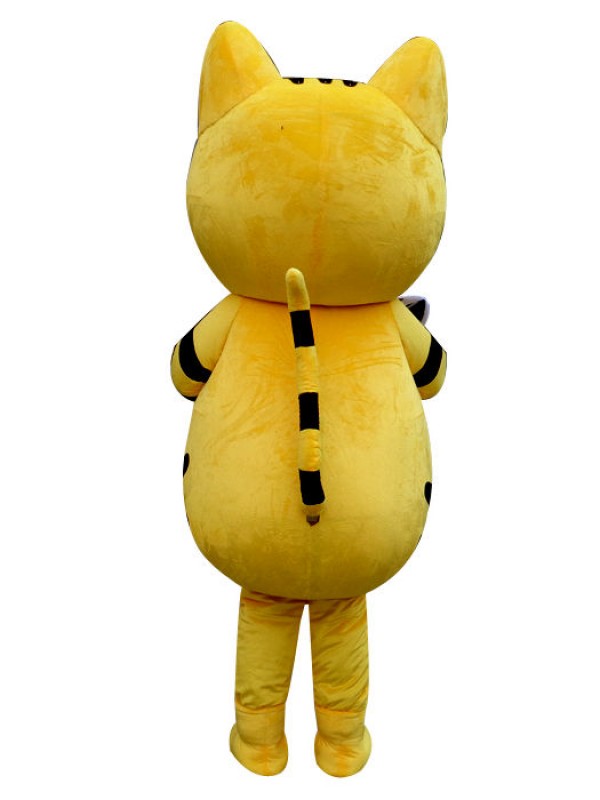 Yellow Cat Mascot Adult Costume