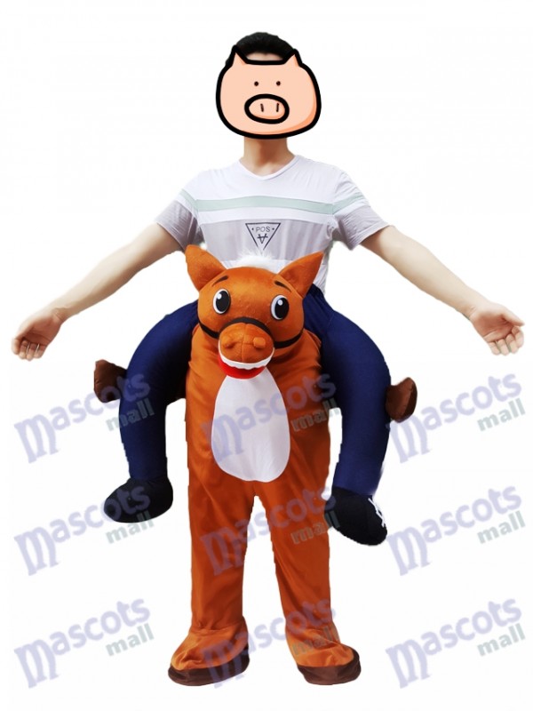 Wild Western Horse Carry Me Piggy Back Mascot Farm Cowboy Costume
