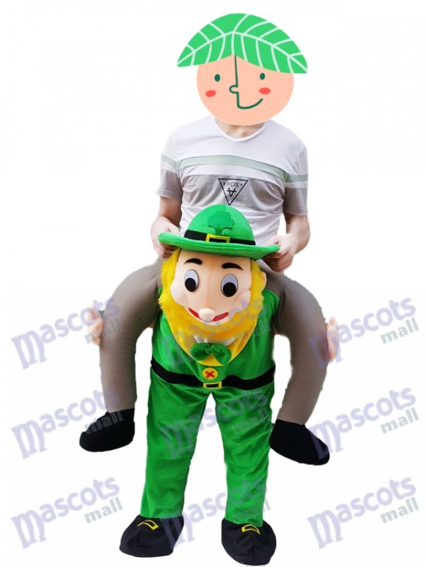 Piggy Back Costume Irish Carry Me Leprechaun Mascot Costume Clover St Patricks Day 