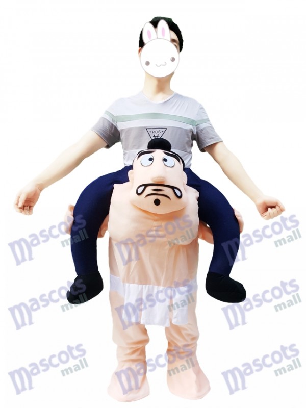 Carry Me Japanese Sumo Wrestling Costume Wrestler Piggy Back Mascot Costume