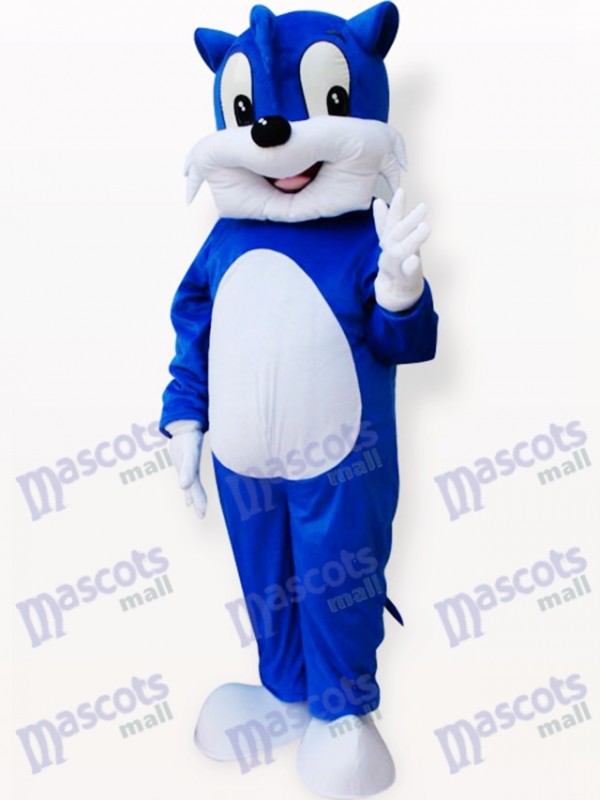 Blue Cat Animal Adult Mascot Costume