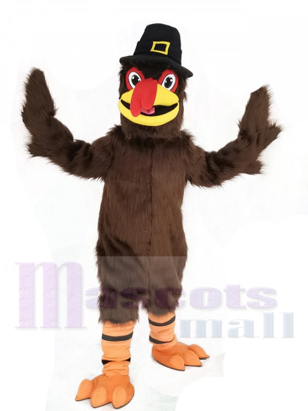 Thanksgiving Turkey with Black Hat Mascot Costume