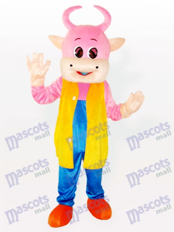 Adorable Pinky Cow Animal Mascot Costume