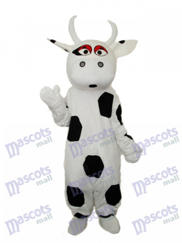 Big Black Dot Cow Mascot Adult Costume
