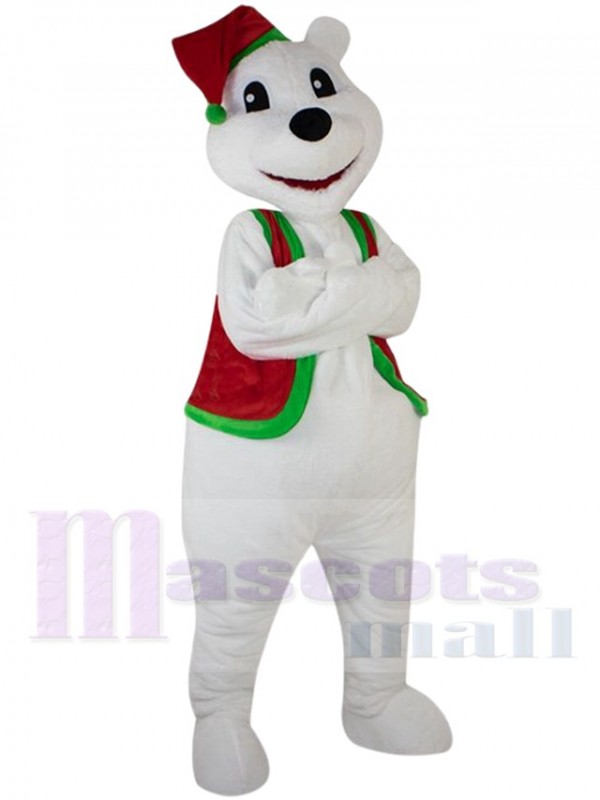 Christmas Polar Bear mascot costume