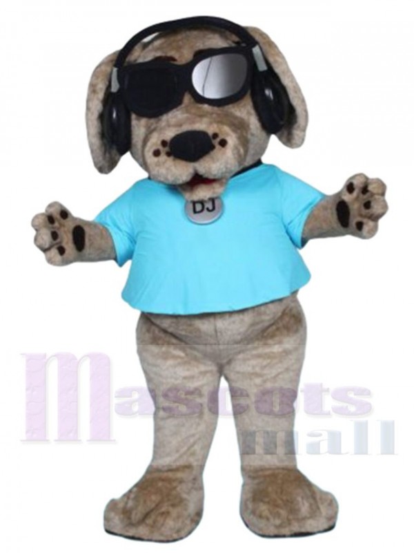 DJ the Dog mascot costume