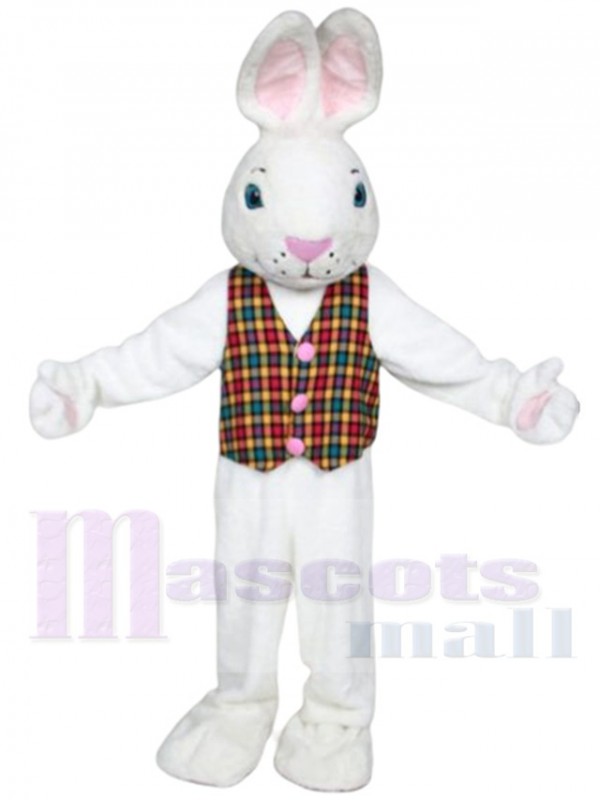 Mr. White Bunny mascot costume