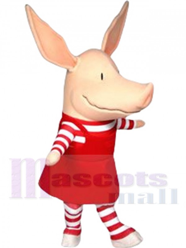 Olivia Pig mascot costume