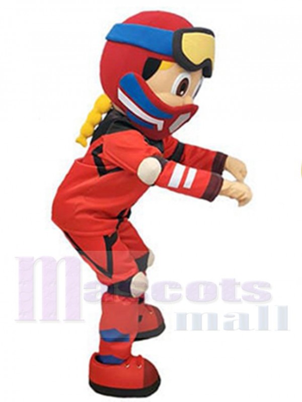 Ski Girl mascot costume