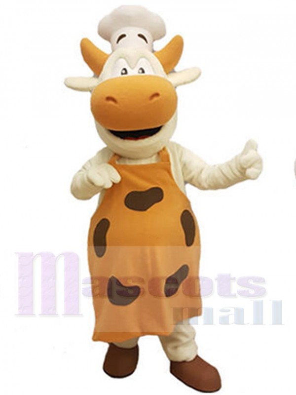 Chef Cow mascot costume