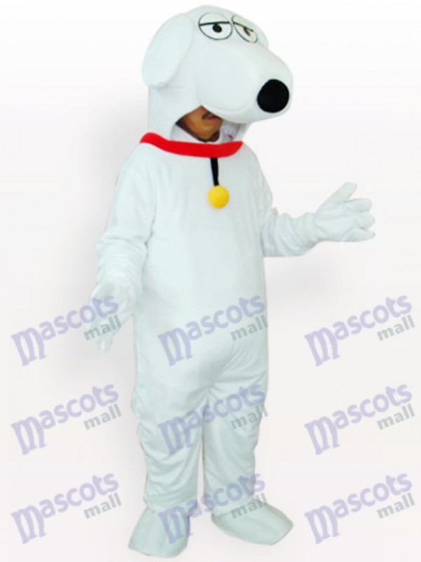 White Dog Animal Adult Mascot Costume
