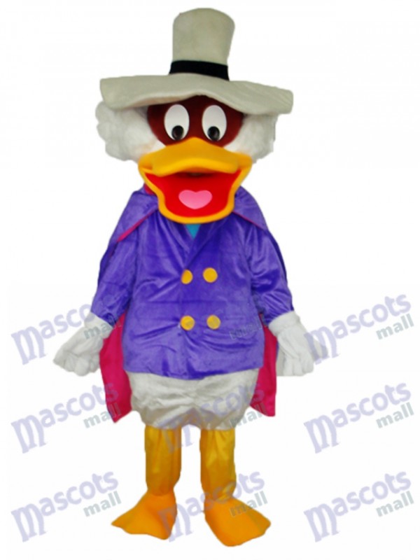 White Hat Duck Mascot Adult Costume Animal