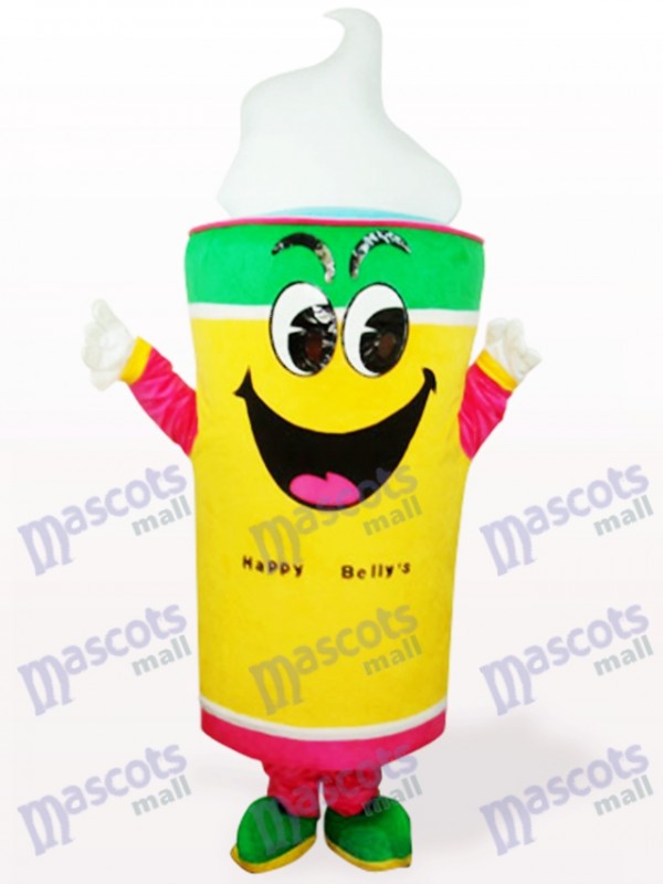 Yellow Ice Cream Food Adult Mascot Costume