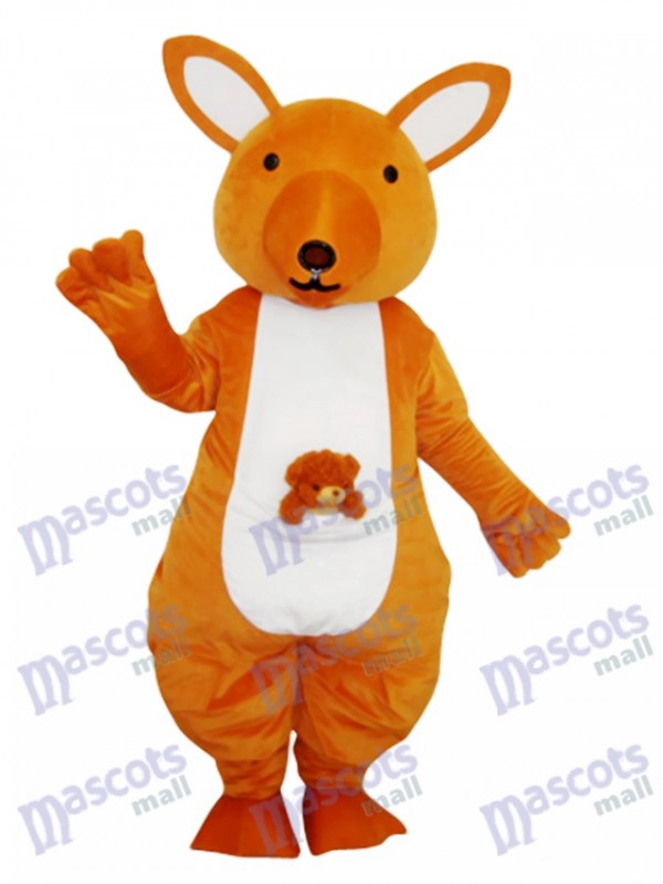 Yellow Kangaroo Mascot Adult Costume