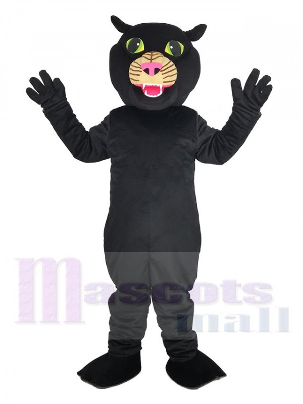 Black Panther with Pink Nose Mascot Costume Animal