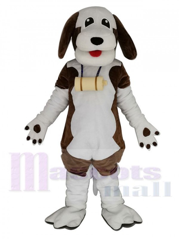 Cute Brown and White Dog Mascot Costume Animal