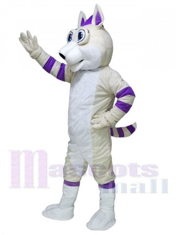 Greamy and Purple Husky Dog Fursuit Mascot Costumes Animal 