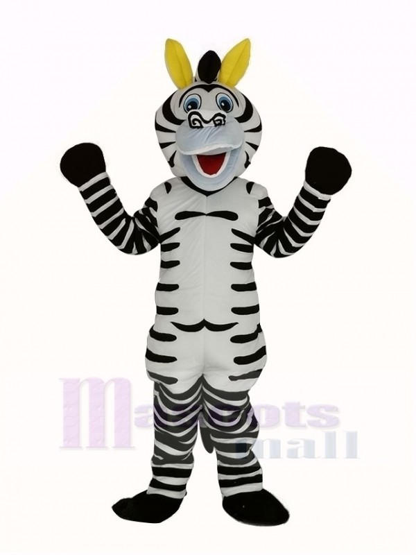 Happy Zebra Mascot Costume Animal