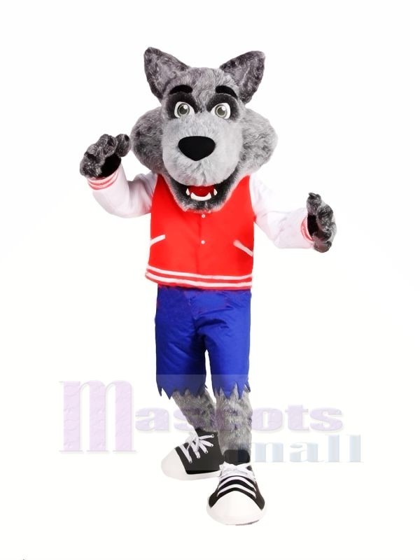 College Wolf Mascot Costumes Cartoon	